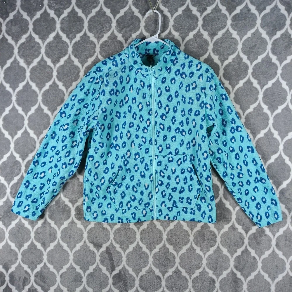 Eddie Bauer Jacket Girls Size 12-14 Blue 3 In 1 Lone Peak Hooded Fleece Lined